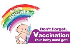Mission Indradhanush vaccination graphic from a Government of India explainer